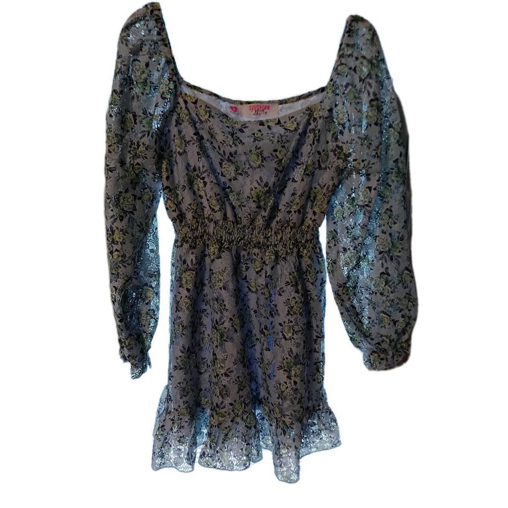 southern fried chics Babydoll Dress Size Med Fairy Cottage Boho - Picture 2 of 6